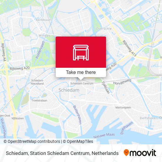 Schiedam, Station Schiedam Centrum Karte