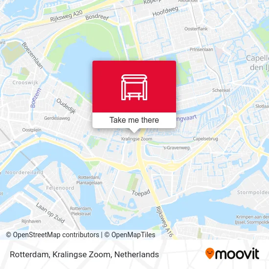 Rotterdam, Kralingse Zoom map