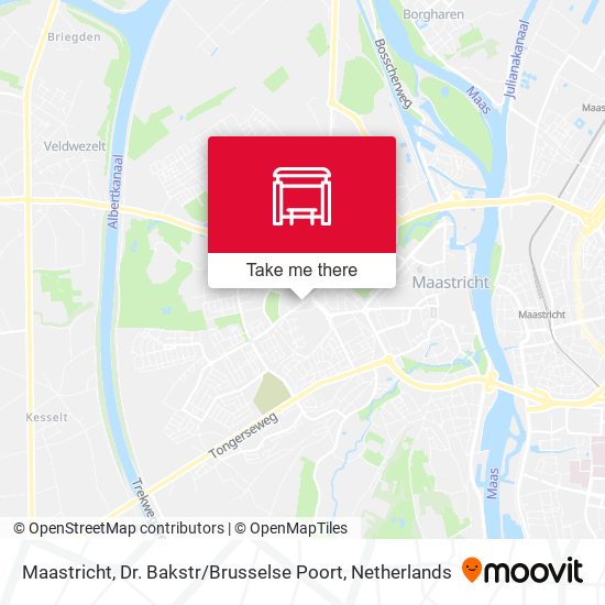 Maastricht, Dr. Bakstr / Brusselse Poort map