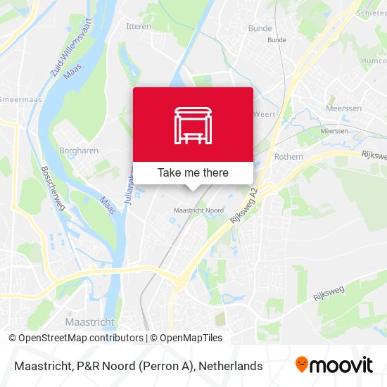 Maastricht, P&R Noord (Perron A) map