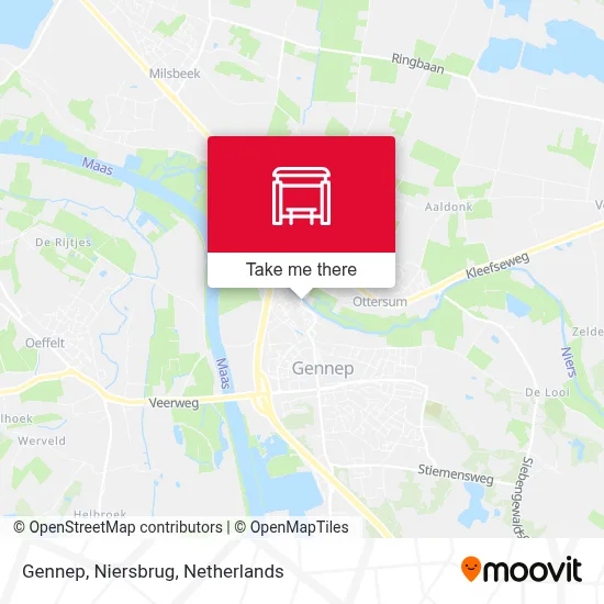 Gennep, Niersbrug map