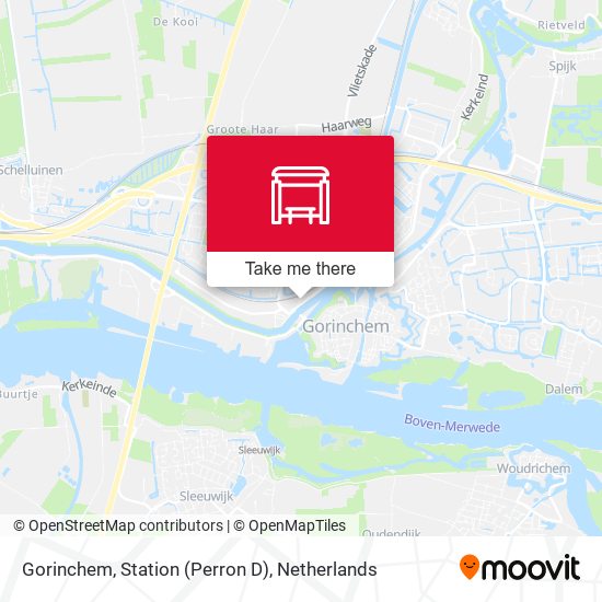 Gorinchem, Station (Perron D) map