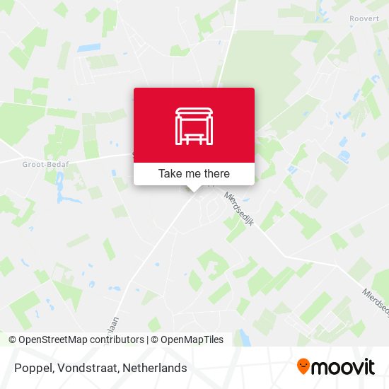 Poppel, Vondstraat map