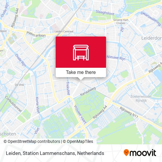 Leiden, Station Lammenschans map