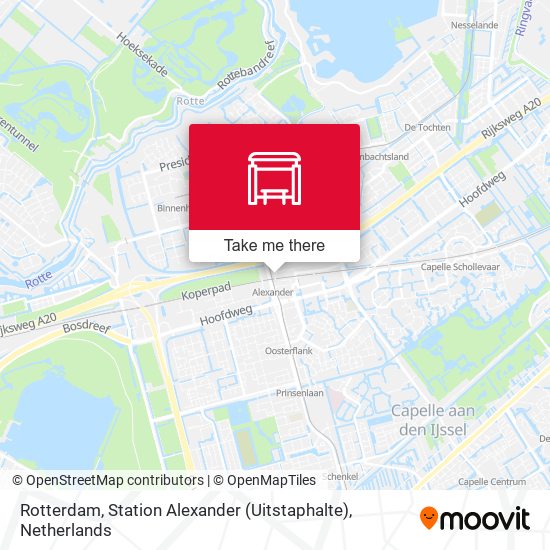 Rotterdam, Station Alexander (Uitstaphalte) map