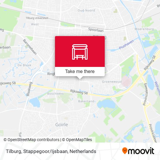 Tilburg, Stappegoor/Ijsbaan Karte