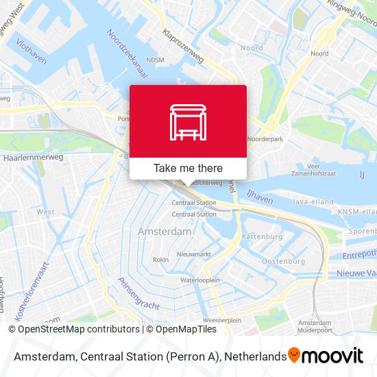 Amsterdam, Centraal Station (Perron A) map