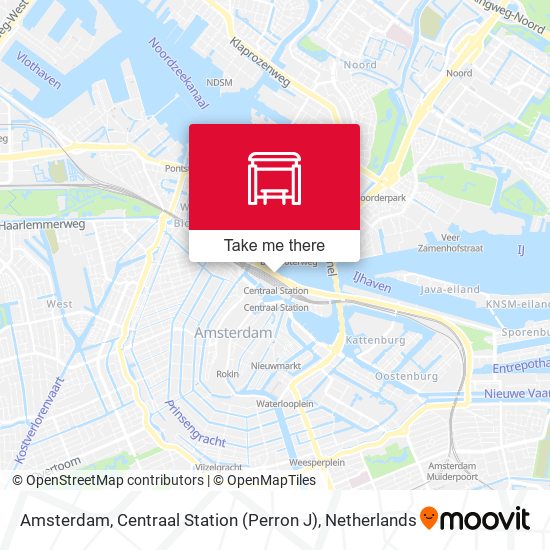 Amsterdam, Centraal Station (Perron J) map