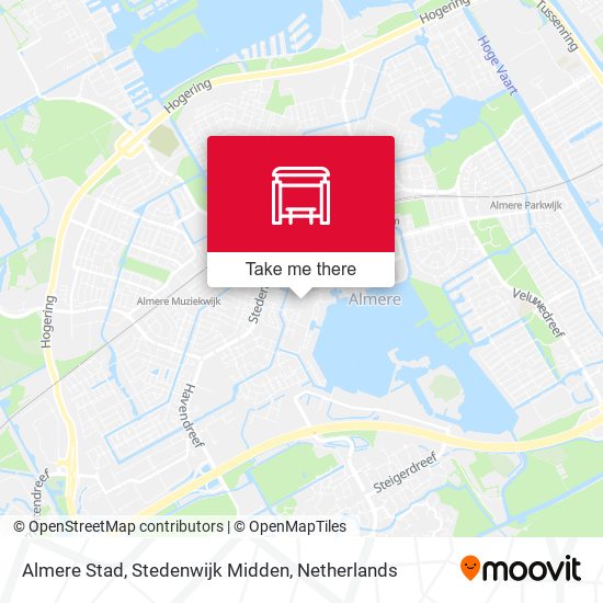 Almere Stad, Stedenwijk Midden Karte