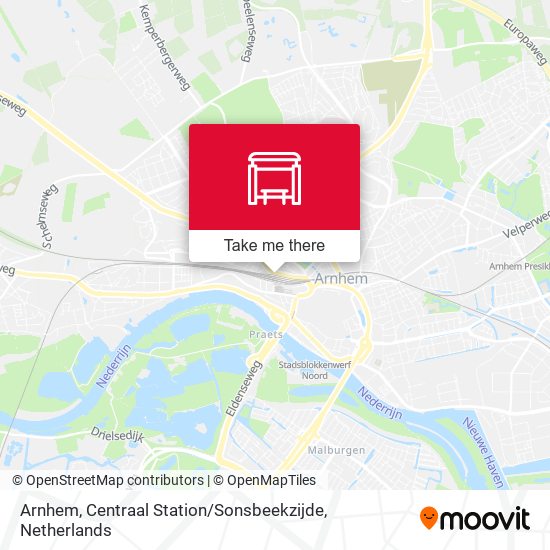 Arnhem, Centraal Station / Sonsbeekzijde Karte