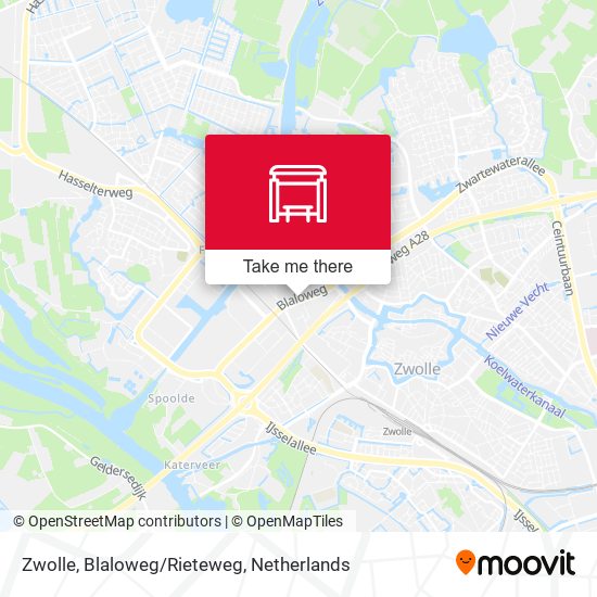 Zwolle, Blaloweg/Rieteweg map