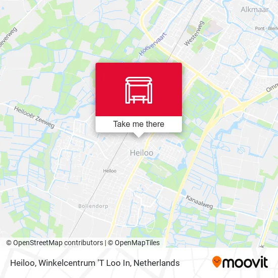 Heiloo, Winkelcentrum 'T Loo In map