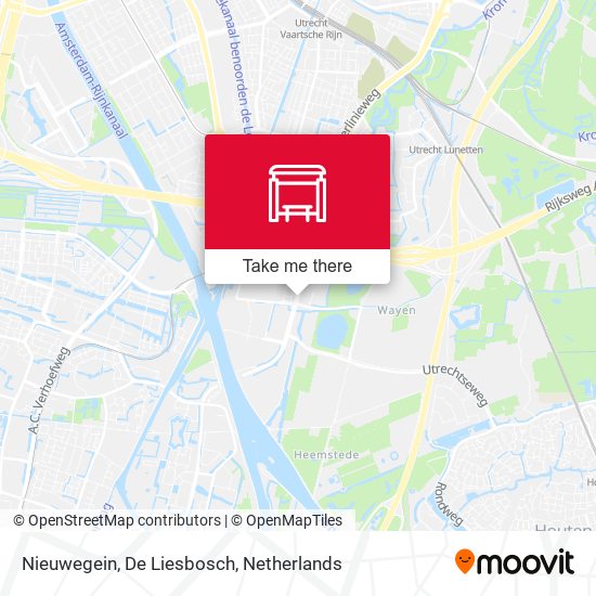 Nieuwegein, De Liesbosch map