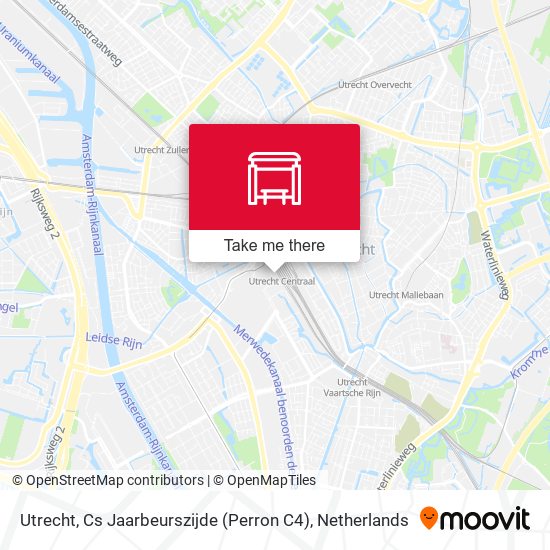 Utrecht, Cs Jaarbeurszijde (Perron C4) map