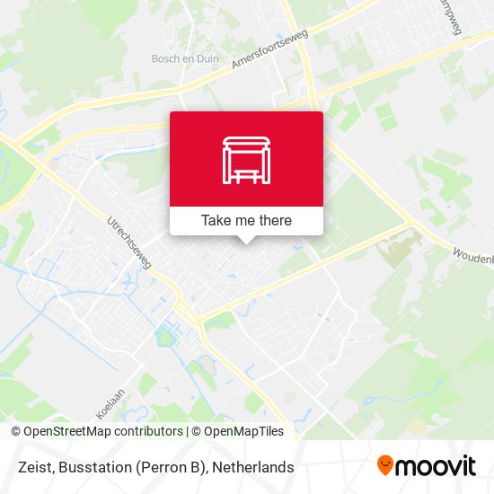 Zeist, Busstation (Perron B) Karte