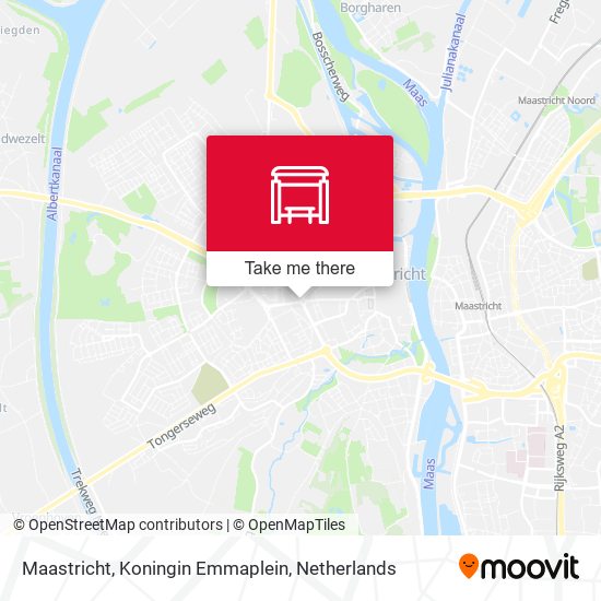 Maastricht, Koningin Emmaplein Karte
