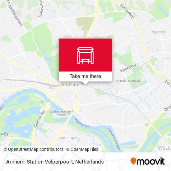Arnhem, Station Velperpoort map