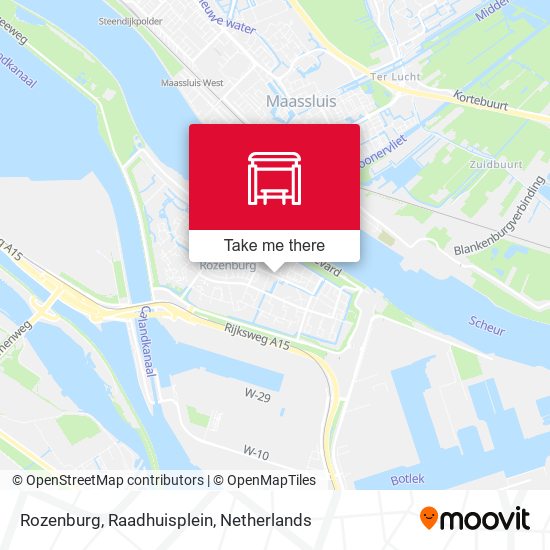 Rozenburg, Raadhuisplein map