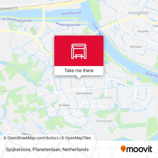 Spijkenisse, Planetenlaan Karte