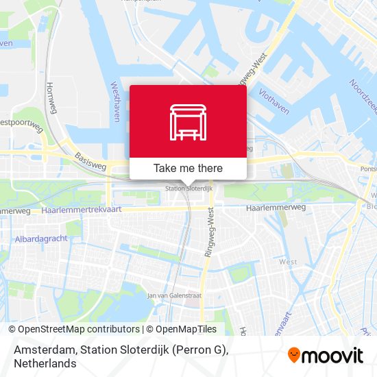 Amsterdam, Station Sloterdijk (Perron G) Karte