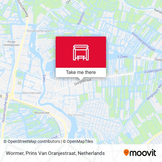 Wormer, Prins Van Oranjestraat map