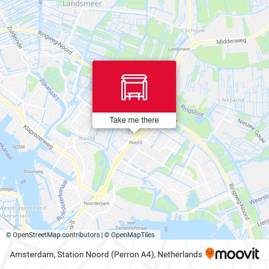 Amsterdam, Station Noord (Perron A4) map