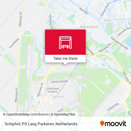 Schiphol, P3 Lang Parkeren map