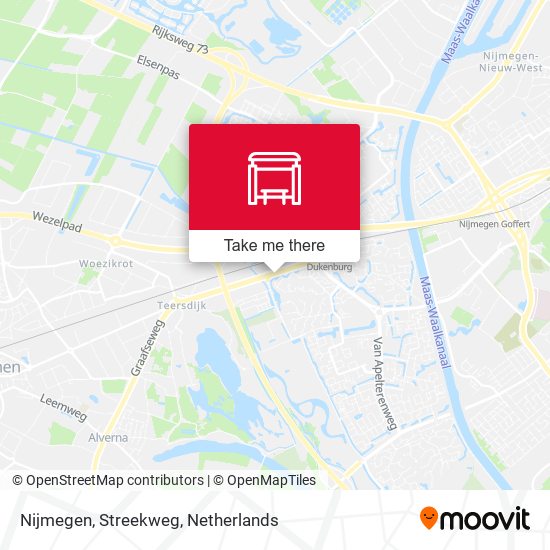 Nijmegen, Streekweg map