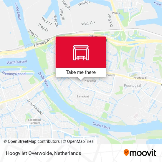 Hoogvliet Overwolde map