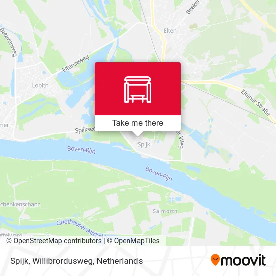 Spijk, Willibrordusweg map