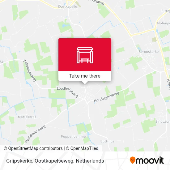 Grijpskerke, Oostkapelseweg map
