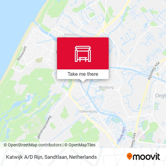 Katwijk A/D Rijn, Sandtlaan Karte