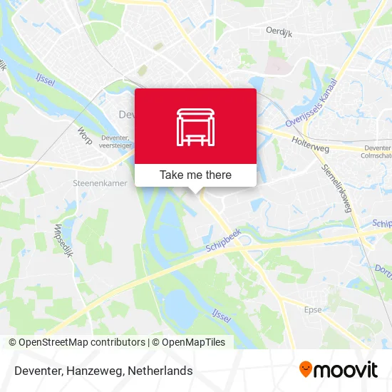 Deventer, Hanzeweg map