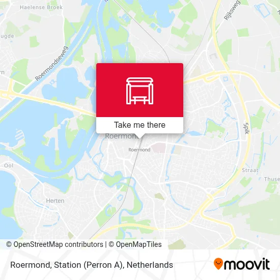 Roermond, Station (Perron A) map