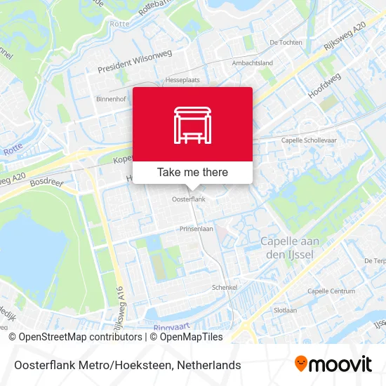 Oosterflank Metro/Hoeksteen map