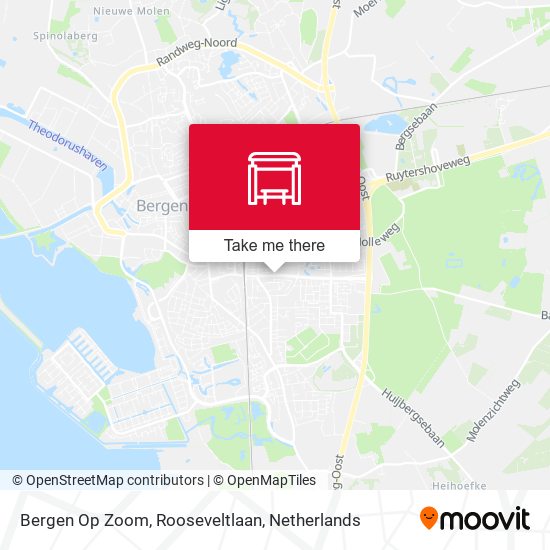Bergen Op Zoom, Rooseveltlaan Karte