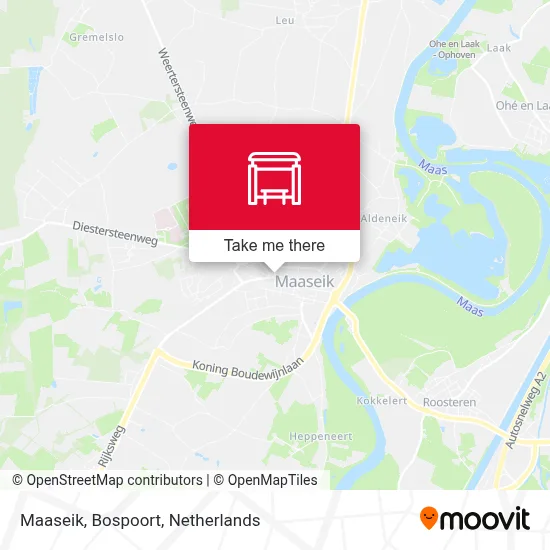 Maaseik, Bospoort Karte