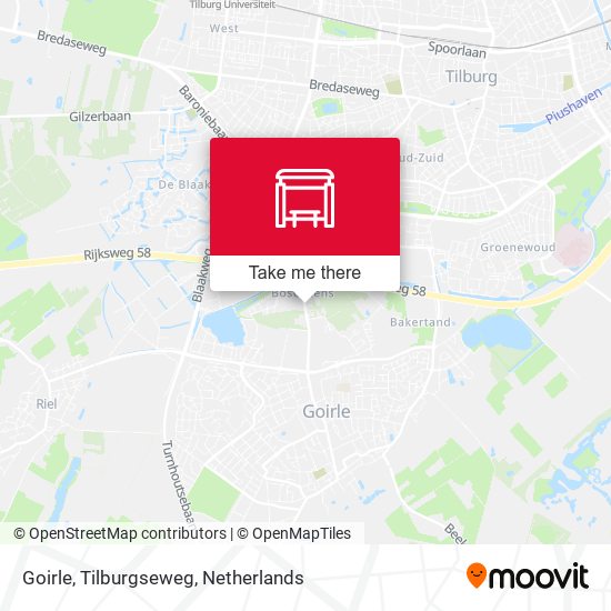 Goirle, Tilburgseweg map