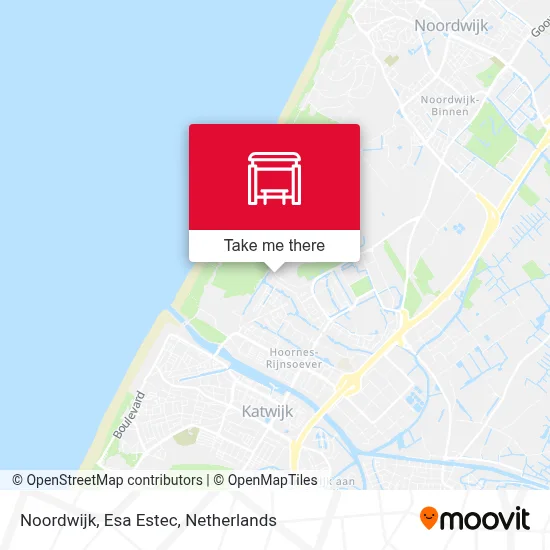 Noordwijk, Esa Estec map