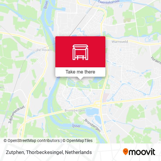 Zutphen, Thorbeckesingel Karte