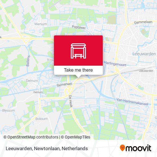 Leeuwarden, Newtonlaan Karte