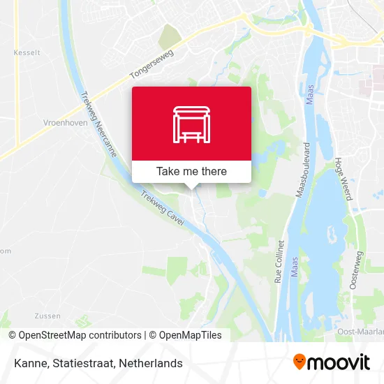 Kanne, Statiestraat map