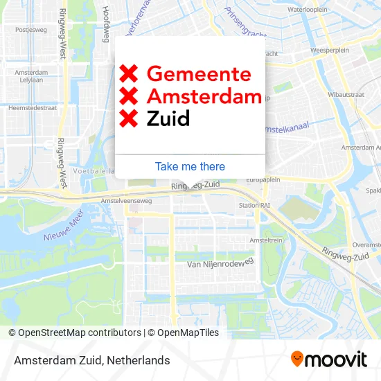 Amsterdam Zuid map
