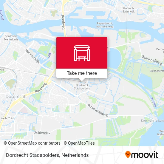 Dordrecht Stadspolders map