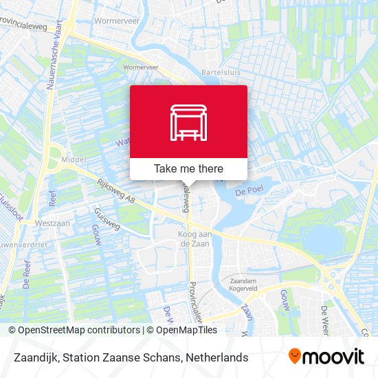 Zaandijk, Station Zaanse Schans map