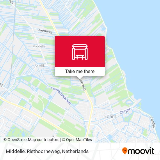 Middelie, Riethoorneweg map