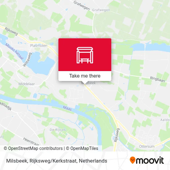Milsbeek, Rijksweg/Kerkstraat Karte