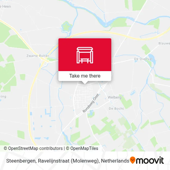 Steenbergen, Ravelijnstraat (Molenweg) Karte