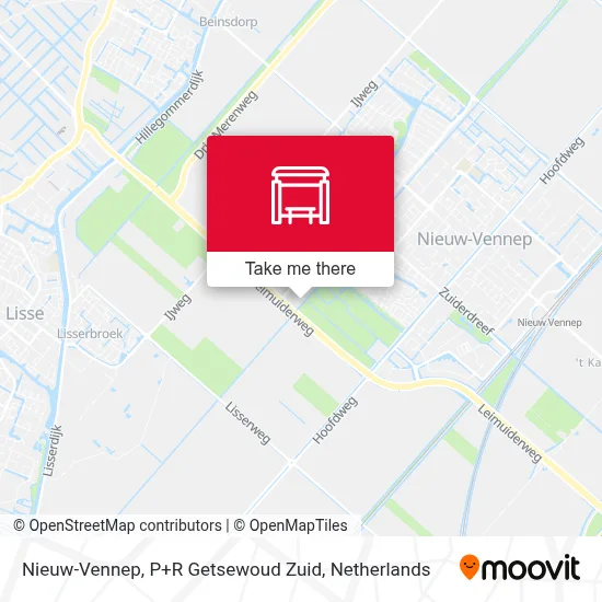 Nieuw-Vennep, P+R Getsewoud Zuid map