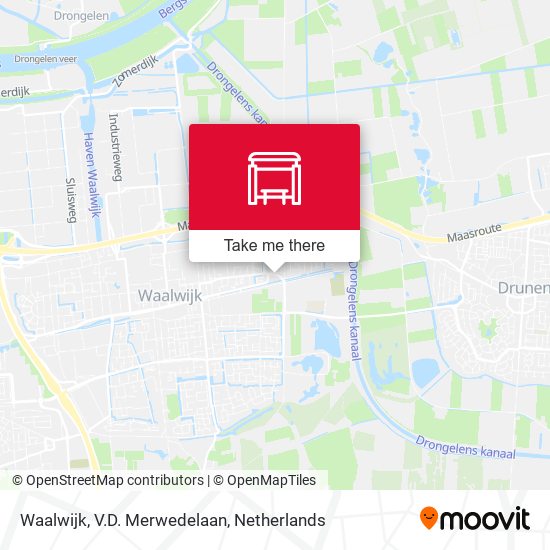 Waalwijk, V.D. Merwedelaan map